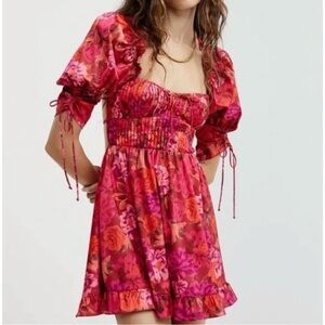 For Love And Lemons Alia Mini Dress in Red